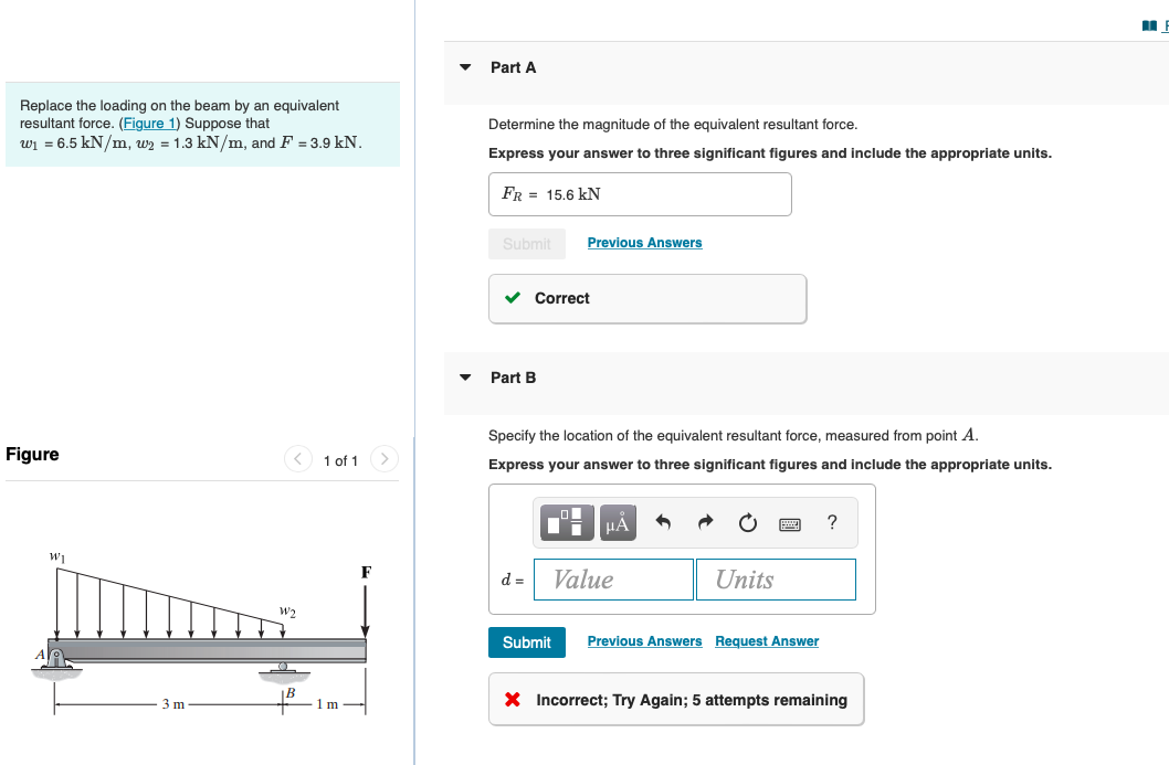 Solved Replace The Loading On The Beam By An Equivalent | Chegg.com