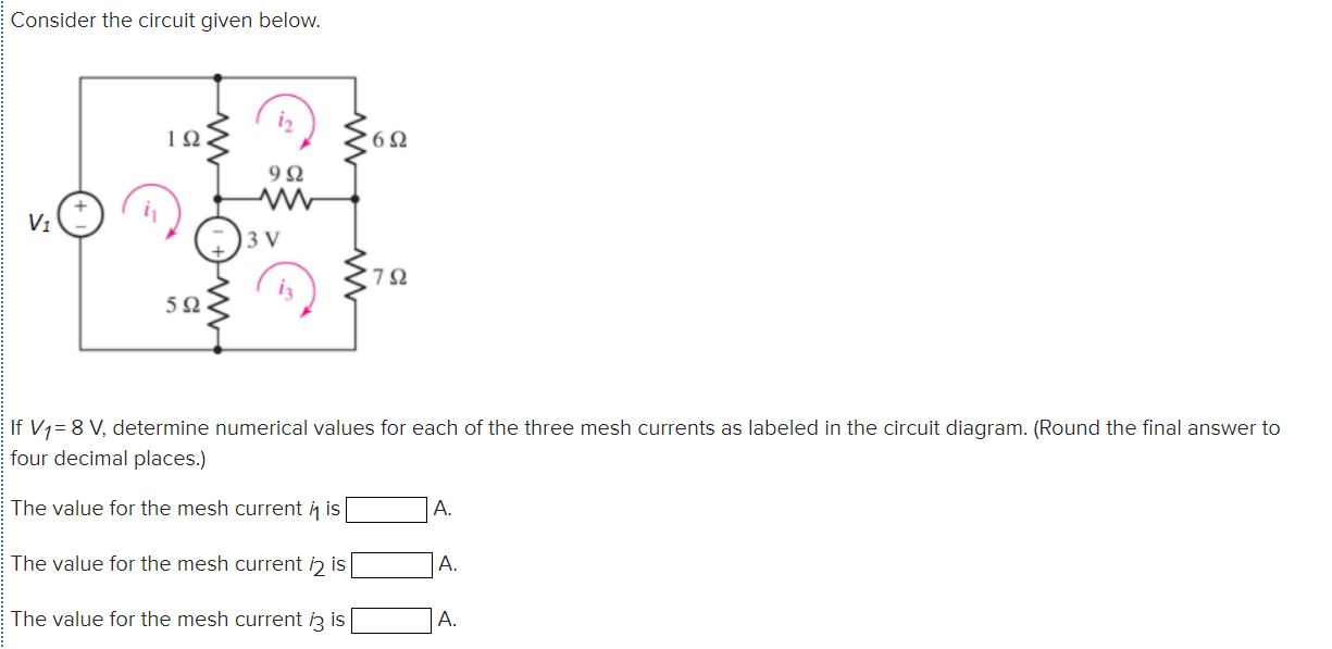 Solved Consider the circuit given below. 12 192 6 Ω 922 V1 3 | Chegg.com