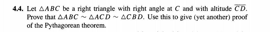 Solved 4.4. Let AABC be a right triangle with right angle at | Chegg.com