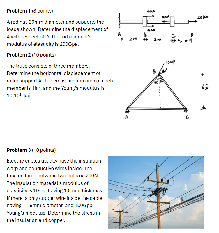 Solved Problem 3 (10 ﻿points)Electric cables usually have | Chegg.com