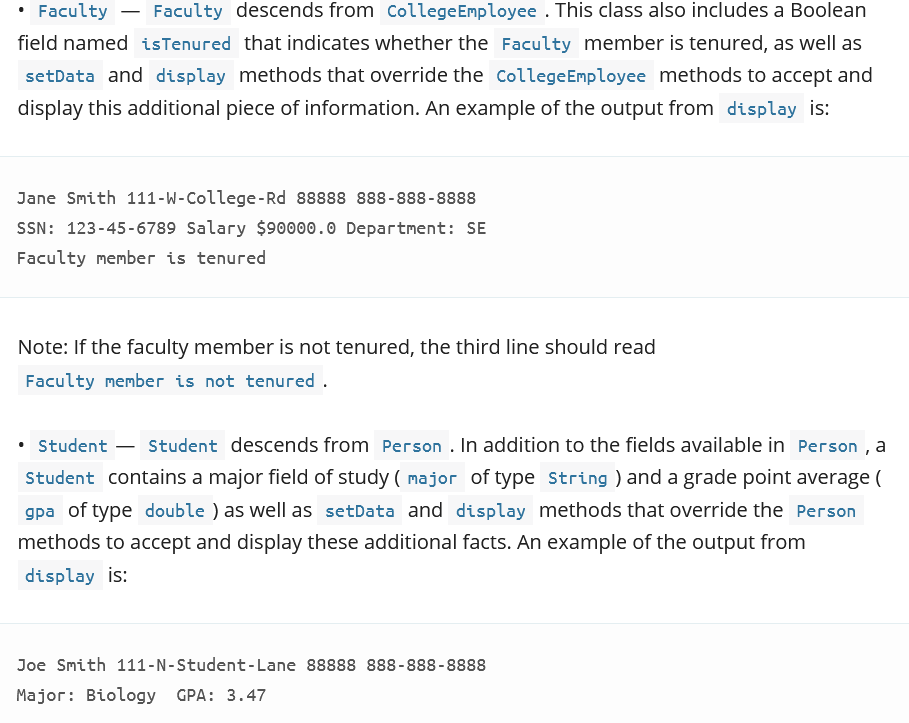 Solved Please Answer in JAVA Develop a set of classes for a | Chegg.com