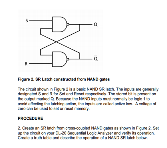 Sr Latch Using Nand And Nor Gate