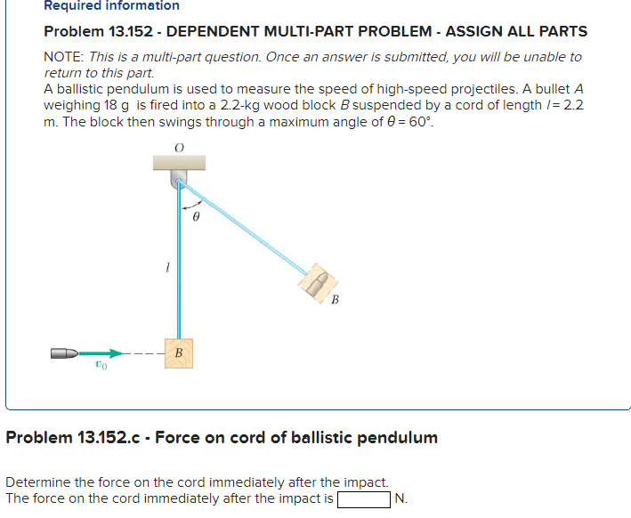 Solved Problem 13.152 - DEPENDENT MULTI-PART PROBLEM - | Chegg.com