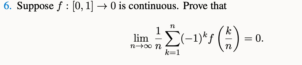 Solved Suppose F:[0,1]→0 Is Continuous. Prove That | Chegg.com