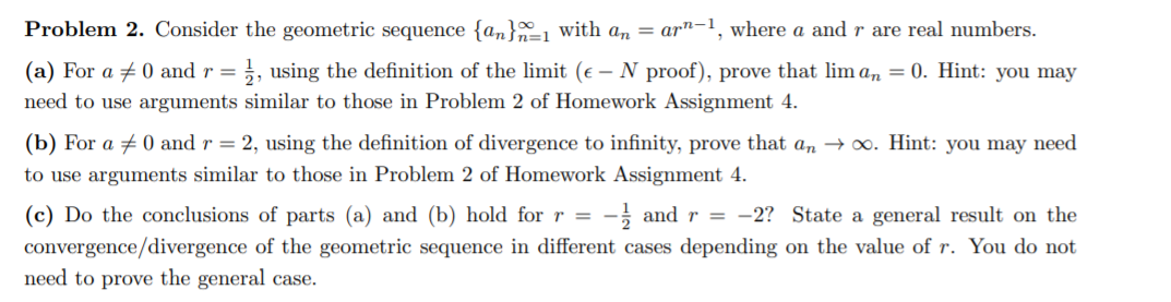 Solved Problem 2. Consider The Geometric Sequence {an}