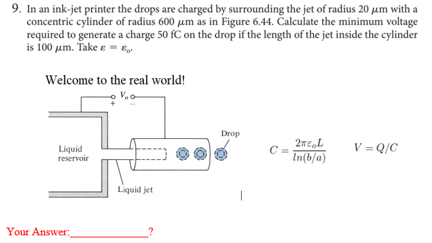 Solved 7. Determine the capacitance per unit length of a | Chegg.com