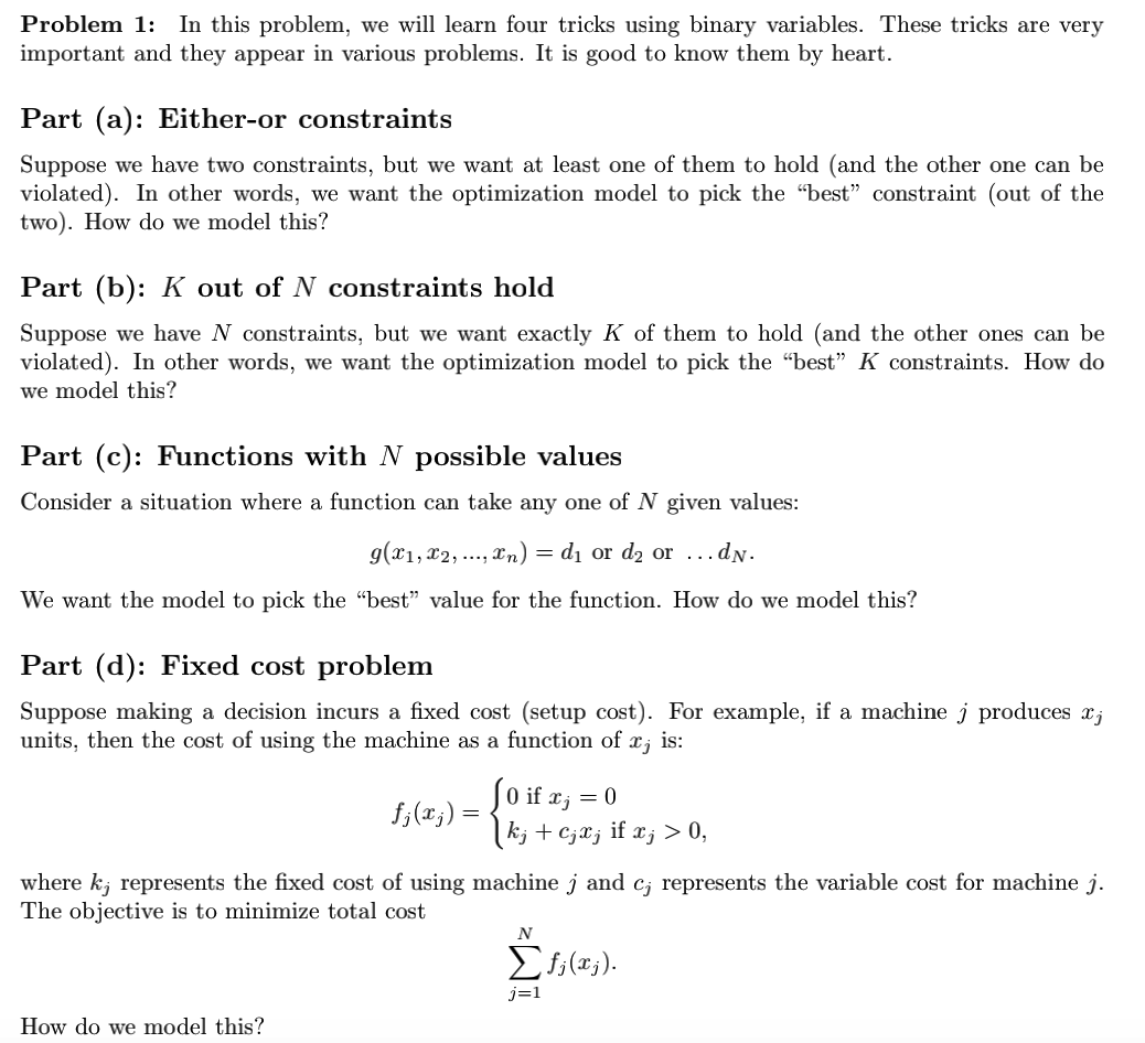 Problem 1: In this problem, we will learn four tricks | Chegg.com