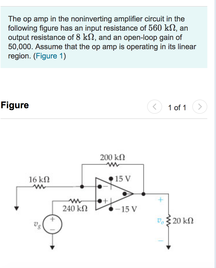 Solved A Calculate the voltage gain (vo/vg). B Find the | Chegg.com