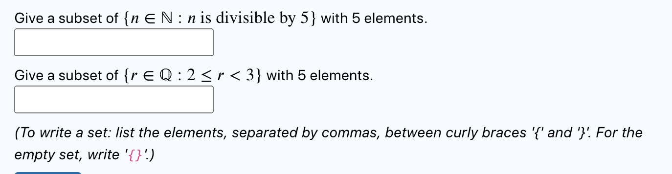 Solved Give a subset of {r∈Q:2≤r