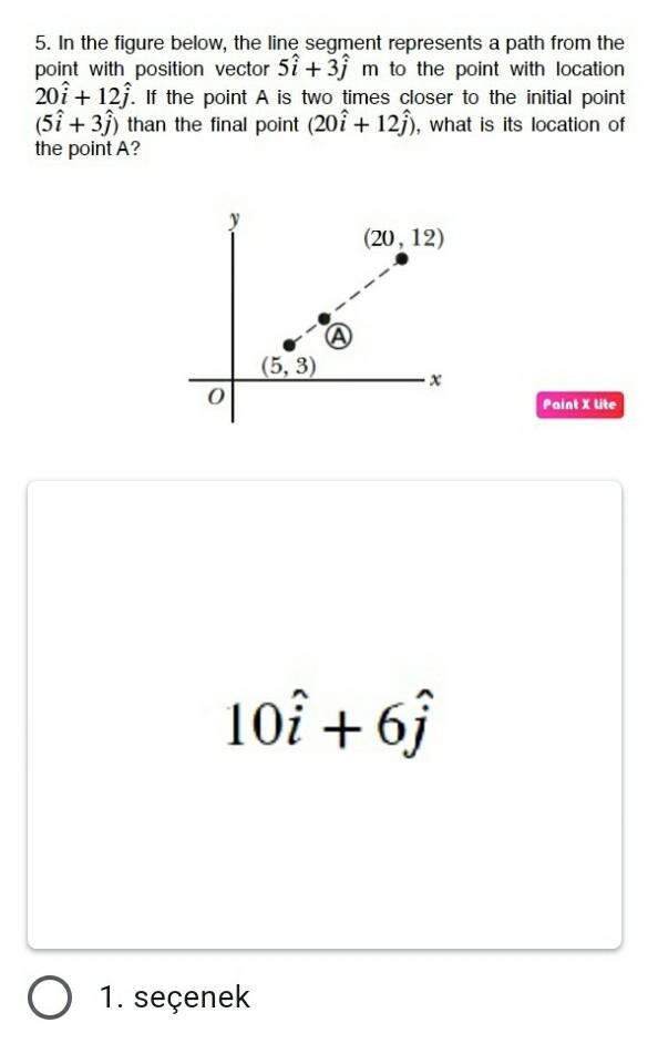 Solved 5. In the figure below, the line segment represents a | Chegg.com