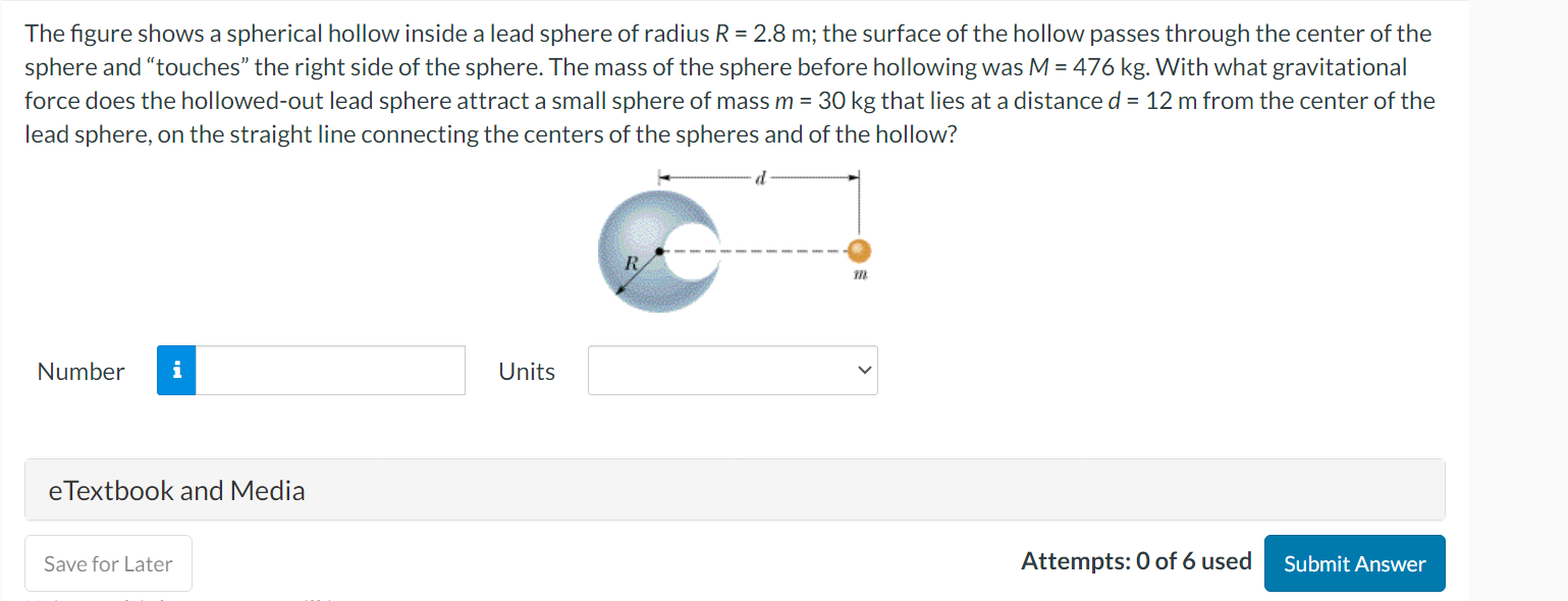 Solved The figure shows a spherical hollow inside a lead | Chegg.com