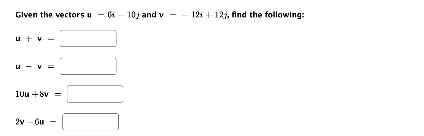 Solved Graph The Vectors U 8i 4j V 4i 2j Or Cheggcom