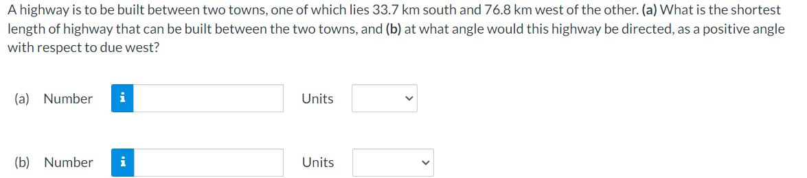 Solved A highway is to be built between two towns, one of | Chegg.com