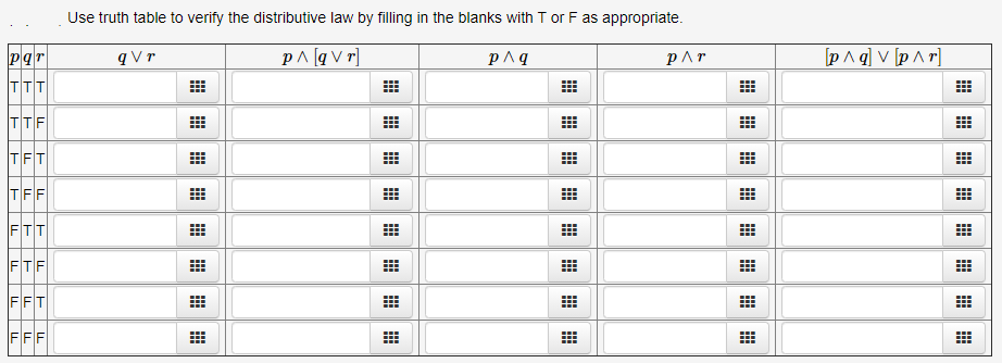 Solved Use truth table to verify the distributive law by | Chegg.com