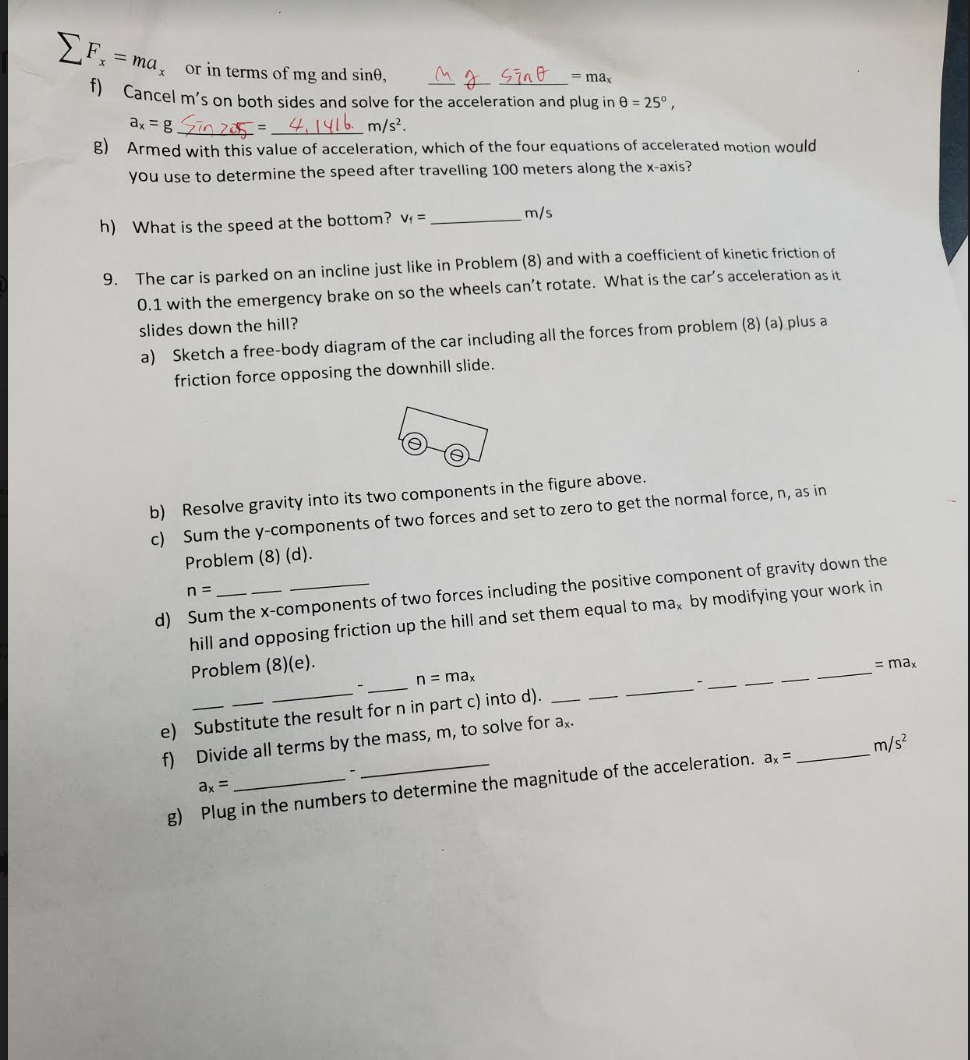 Suv U2 Math Test Problem Solved What are the units of u? 0.25 IV 8. A car is left | Chegg.com