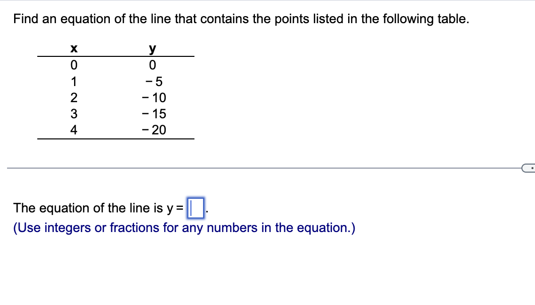 Solved Find an equation of the line that contains the points | Chegg.com