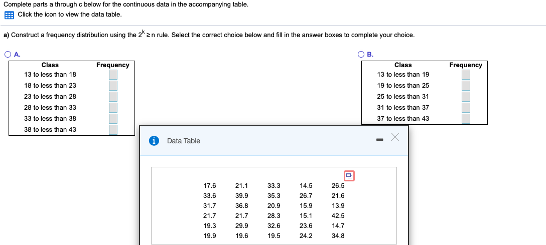 Solved Complete parts a through c below for the continuous | Chegg.com