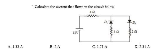 Solved Calculate the current that flows in the circuit | Chegg.com