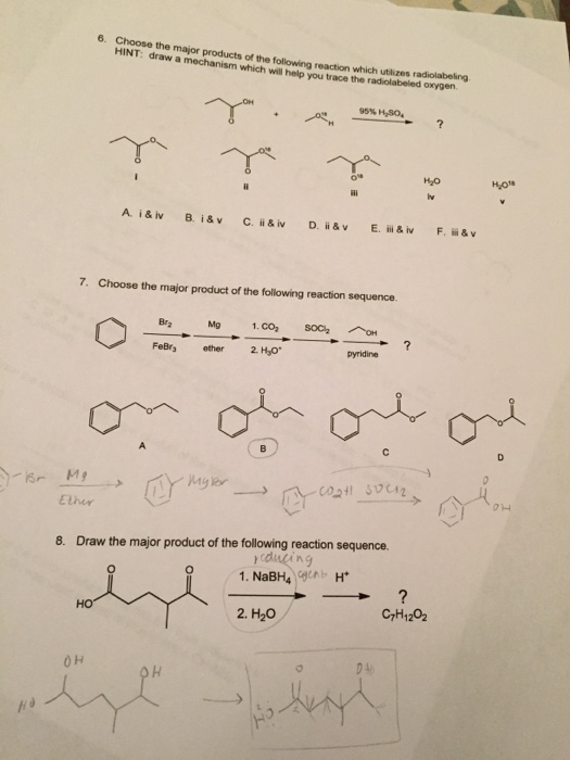 Solved 1. Choose the major product of the following Wittig | Chegg.com