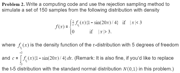 Problem 2. Write a computing code and use the | Chegg.com