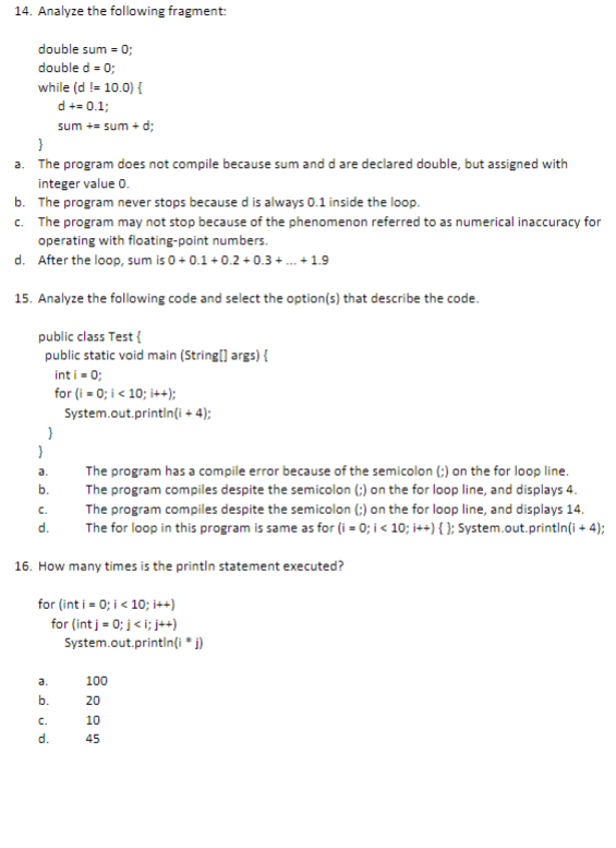 Solved Chapter 5 Loops 1. How many times will the following | Chegg.com