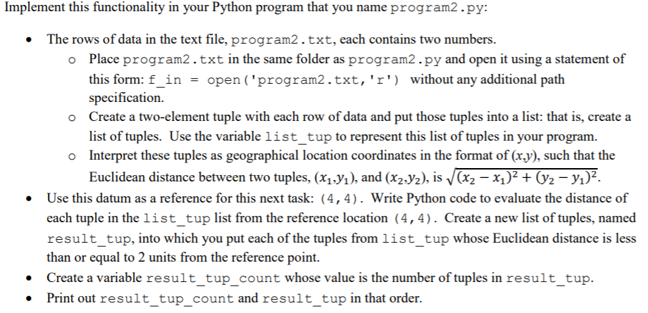 Solved Implement this functionality in your Python program | Chegg.com