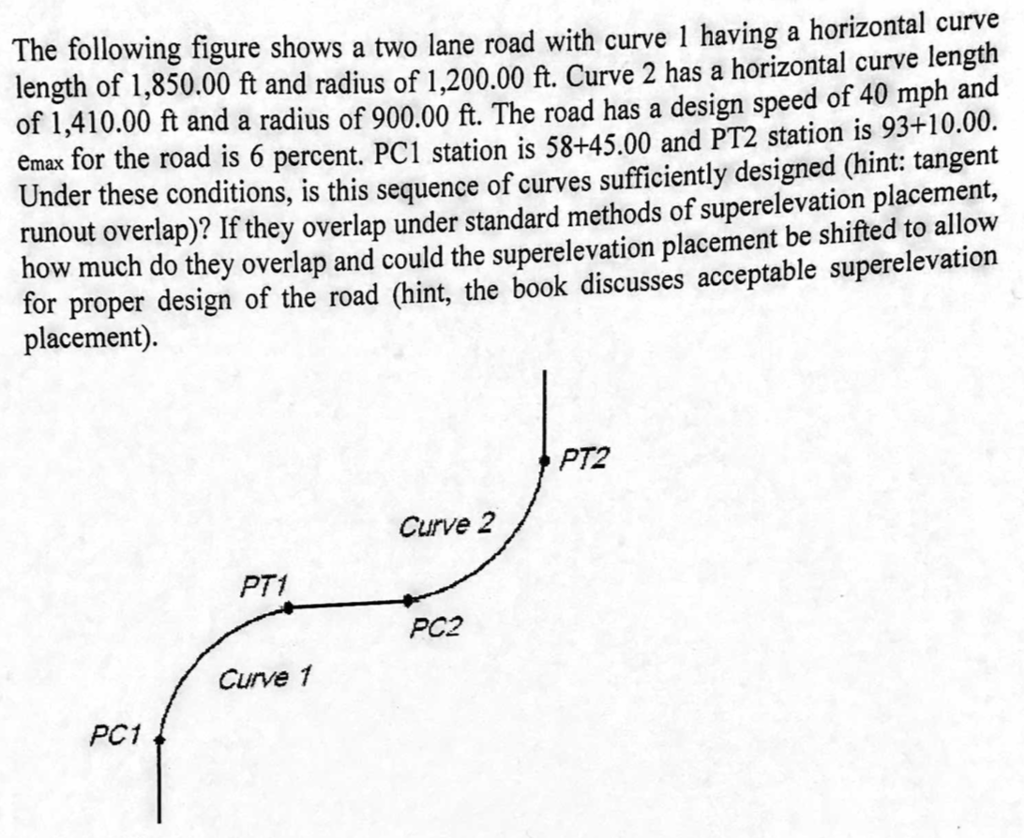 the-following-figure-shows-a-two-lane-road-with-curve-chegg