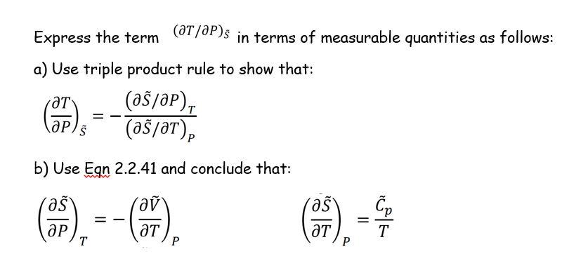 Solved (at/aP) Express the term in terms of measurable | Chegg.com