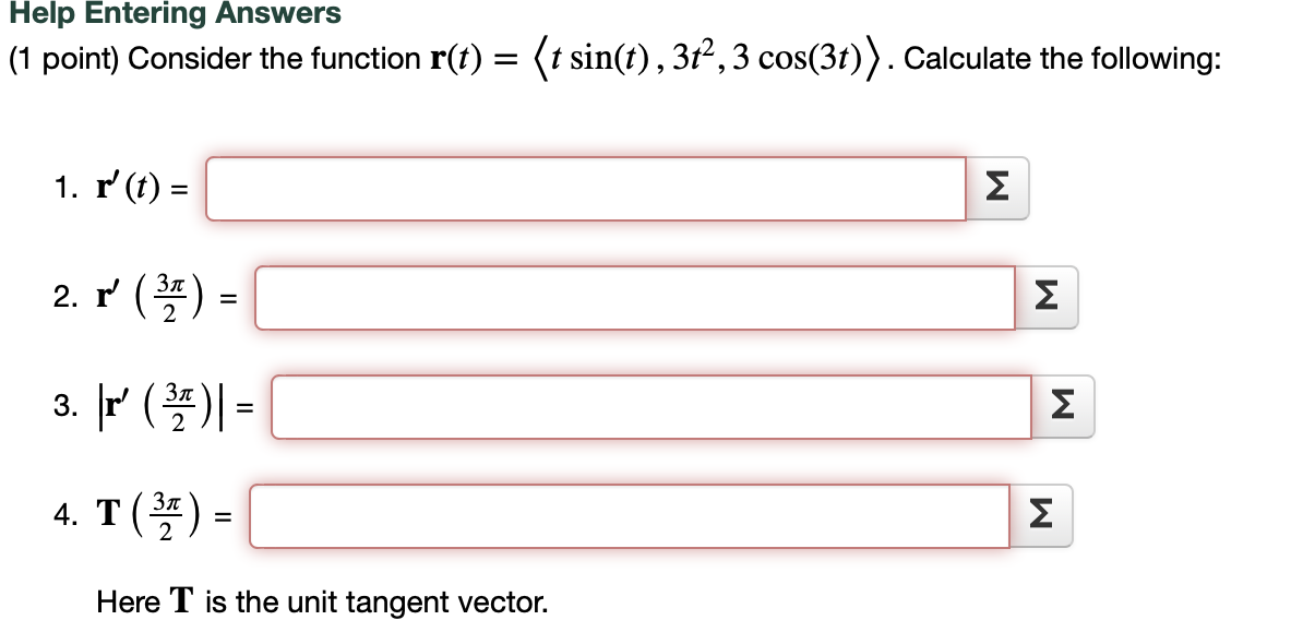 Solved Help Entering Answers (1 point) Consider the function | Chegg.com