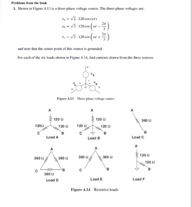 Solved Shown in Figure 4.13 is a three-phase voltage source. | Chegg.com