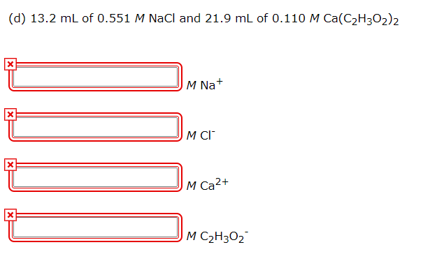 Solved Determine the molar concentration of each ion present | Chegg.com