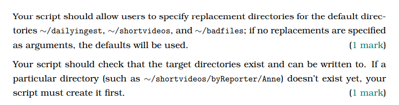 Solved Your script should allow users to specify replacement | Chegg.com