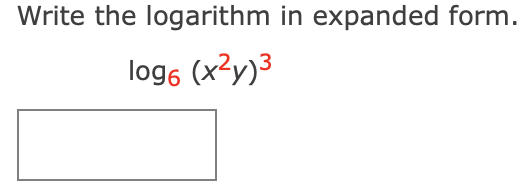 write log x 3 y 2 in expanded form