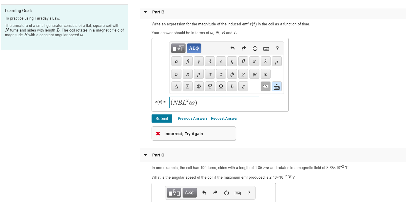 Solved Learning Goal To Practice Using Faraday S Law Pa Chegg Com