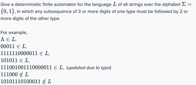 Solved Give A Deterministic Finite Automaton For The | Chegg.com