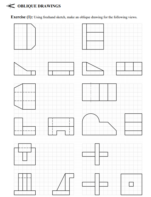 oblique drawing assignment