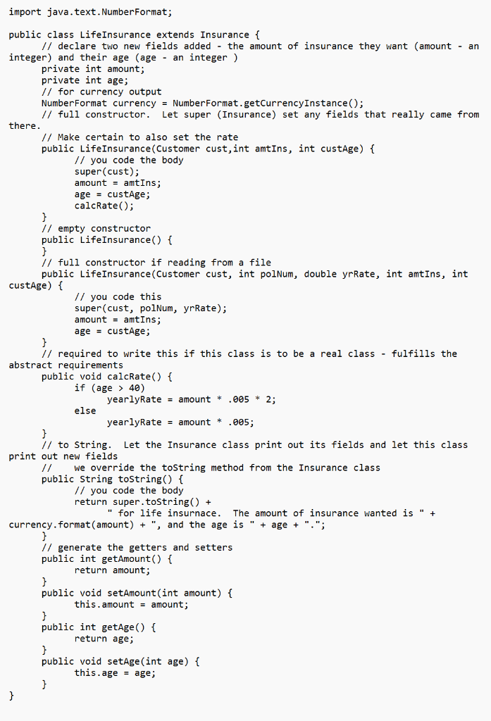 Solved JAVA// PLEASE HELP!! using the start files given | Chegg.com