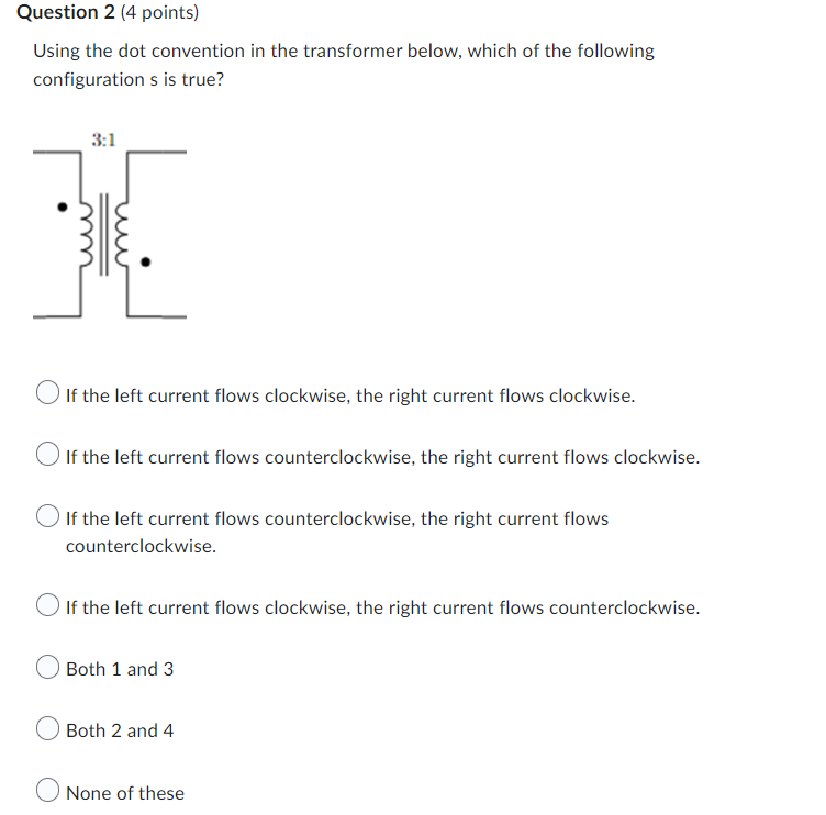 Solved Using the dot convention in the transformer below,