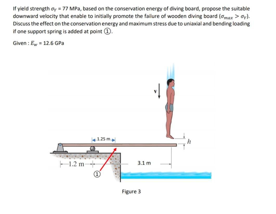 Solved Figure 3 shows the diver jumping action on the wooden