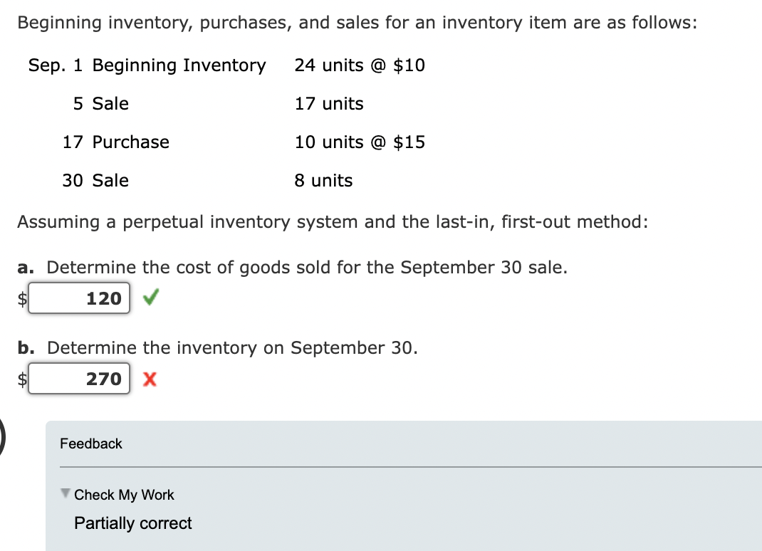 Solved Beginning Inventory, Purchases, And Sales For An | Chegg.com