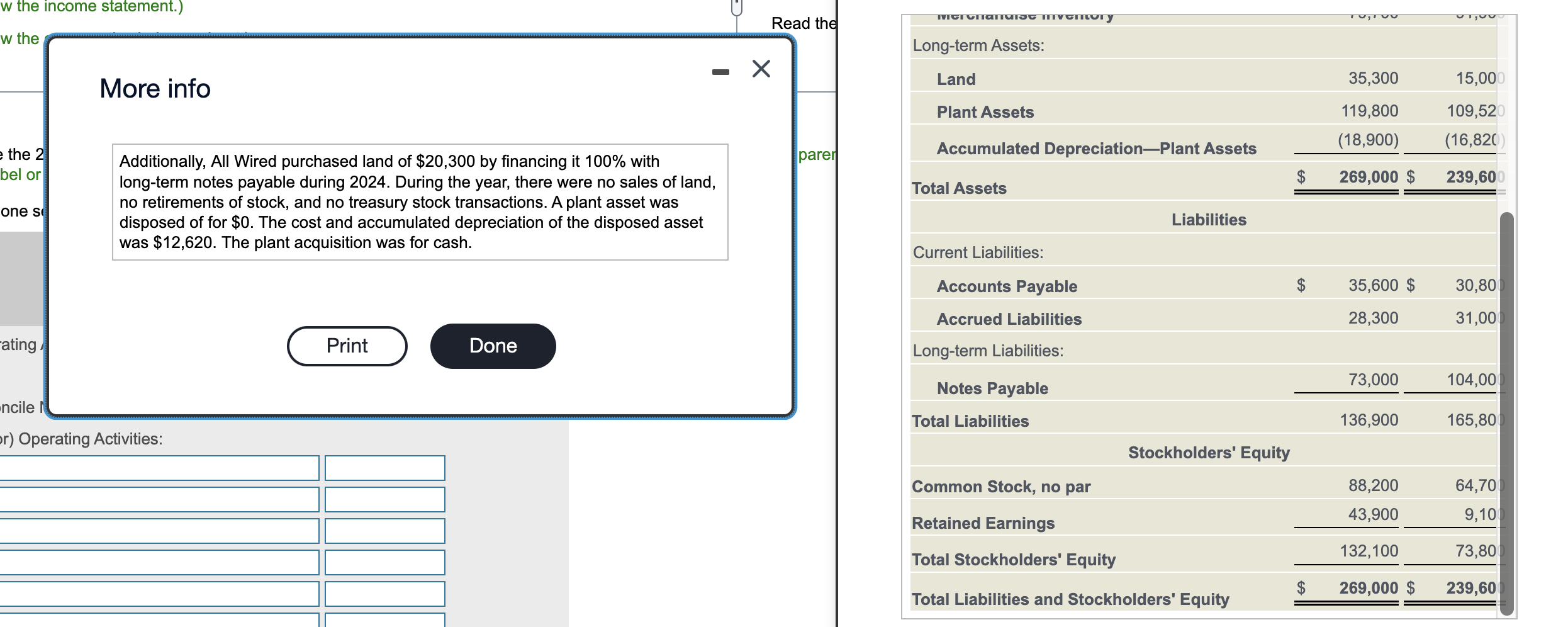 Solved The 2024 Income Statement And Comparative Balance Chegg Com   PhprqmX5L