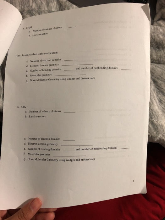 Solved TA Lab Section Date_ Molecular Geometry and Bonding | Chegg.com
