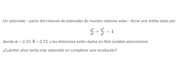 Solved Un asteroide - -parte del cinturón de asteroides de | Chegg.com