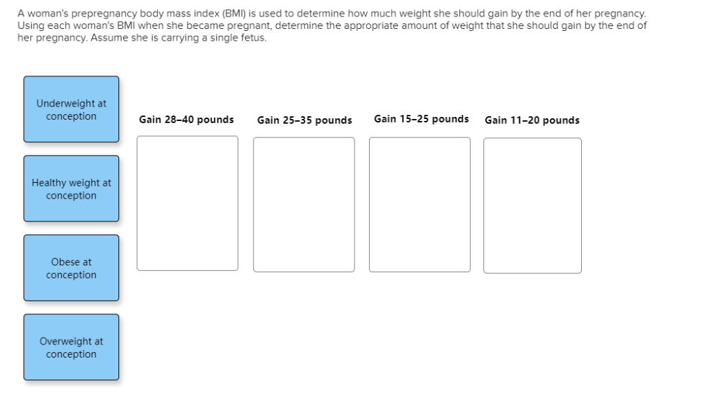 Solved A Woman S Prepregnancy Body Mass Index Bmi Is Us