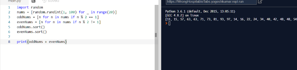 1 Using Python Create 20 Random Integers Array Numbers 1 100 Includes 1 ...
