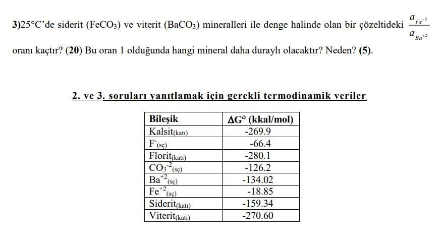 3) in a solution in equilibrium with siderite (FeCO3) | Chegg.com