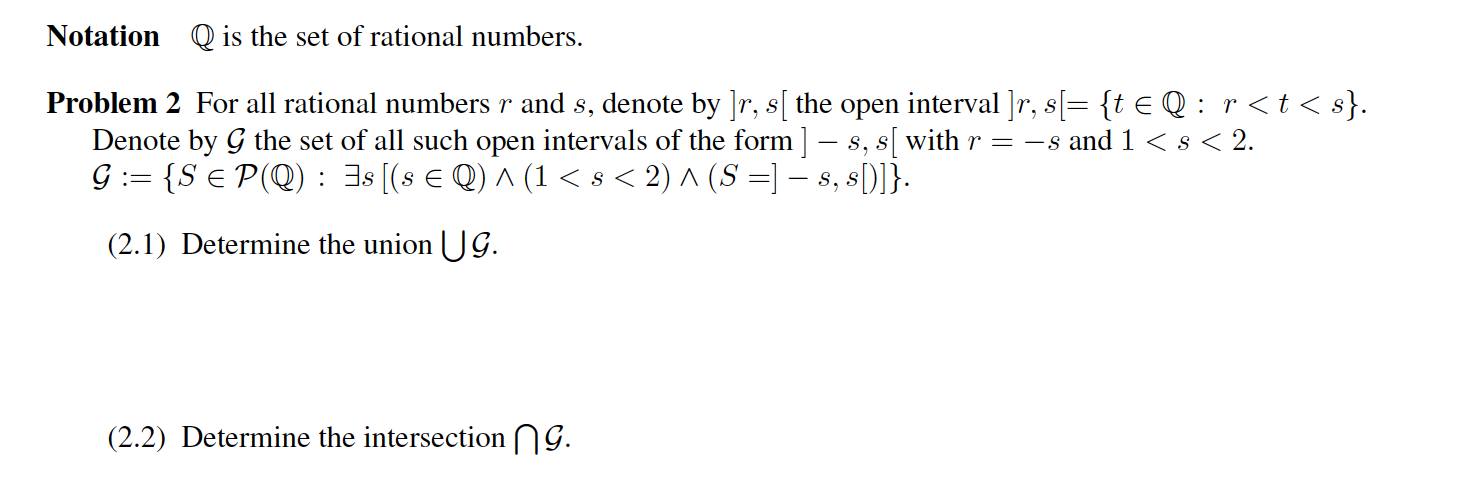 Solved Notation Q is the set of rational numbers. Problem 2 | Chegg.com