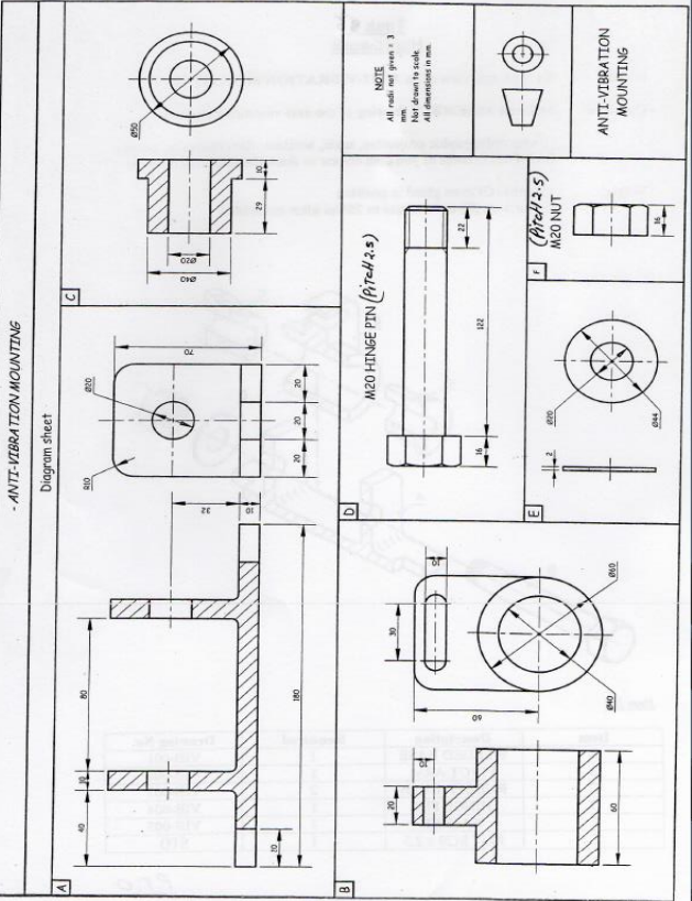 Solved Question Make an ASSEMBLY drawing of the