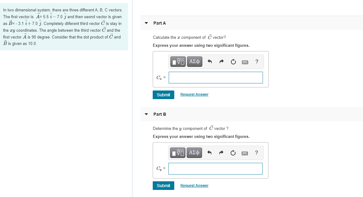 Solved Part A In two dimensional system, there are three | Chegg.com