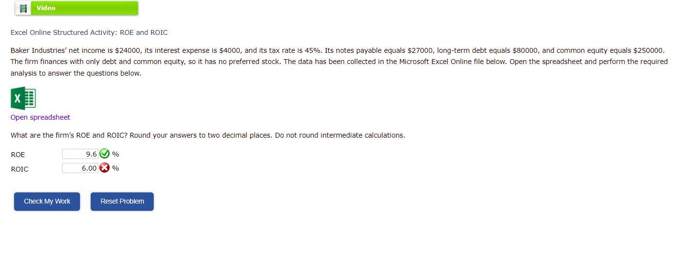 Solved Baker Industries’ net is 24000, its interest